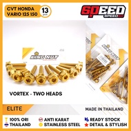 Set Baut CVT Vario 125 Vario 150 Old Keyless New Flower Probolt Stainless Steel King Nut Thailand Or