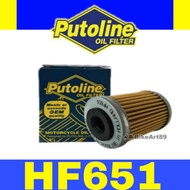 Putoline Oil Filter HF651 KTM 690 DUKE / ENDURO / SMC (12-17) / 690 RALLY FACTORY REPLICA (07-10) , 
