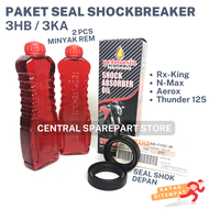 PAKET YAMAHA RX-KING 2 PCS OLI SOK + 2 PCS SEAL SHOK DEPAN AEROX NMAX THUNDER 125 NEW OLD / PAKET SEAL SHOCK DEPAN RX KING / 1 SET MOTOR BEBEK MATIC / MINYAK SEAL SHOCK BLEKER SOK SHOCKBREAKER AEROK NMEK BARU LAMA / SEAL TUTUP DEBU ABU