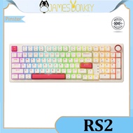 James Donkey RS2 Rose Wireless Mechanical Keyboard Three-mode customized Gasket Construction 2.4 Blu