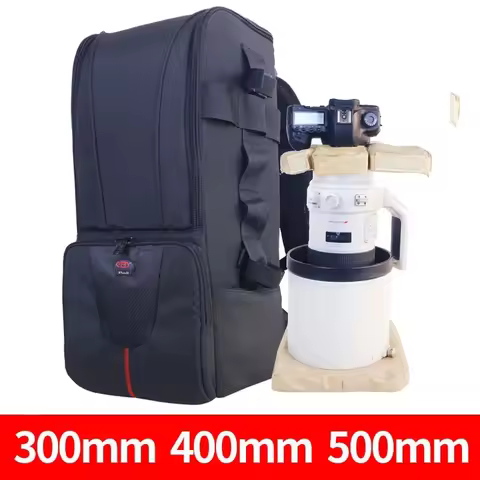 DSLR Camera Bag Backpack Telephoto Lens Case Waterproof Tamron Sigma Nikon Canon 300mm 400mm 500mm 6