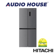HITACHI HR4N7522DSXSG  466L SLIM 4 DOOR FBF INVERTER REFRIGERATOR  INOX  2 TICKS  1 YEAR WARRANTY BY HITACHI