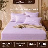 Dreamynight Home Andorra 900TC Silky Soft Microfiber Fitted Bedsheet Set | Satin Weave | Hotel style