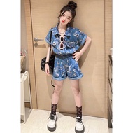 Jumpsuit Shorts Floral Jeans/C36/630