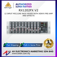 BEHRINGER EURORACK PRO RX1202FX V2 Premium 12-Input Mic/Line Rack Mixer with XENYX Mic Preamplifiers