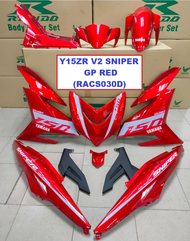 COVERSET Y15ZR V2- SNIPER GP RED RAPIDO BODY COVER SET YAMAHA YSUKU Y15 MOTOR ACCESSORIES WARNA MERAH GLOSSY (RACS030D)