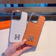 愛馬仕Hermès 經典鱷魚紋H手機殼 全包防摔保護殼