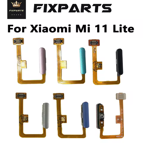 For Xiaomi Mi 11 Lite FingerPrint Sensor Button Touch ID Scanner Key Flex Cable Ribbon M2101K9AG M21