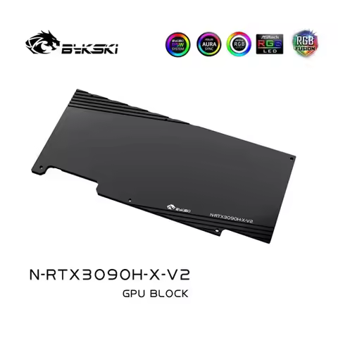 Bykski N-RTX3090H-X-V2 Water Block Use for NVIDIA RTX 3090 /3080 Reference Edition GPU Card / Full C