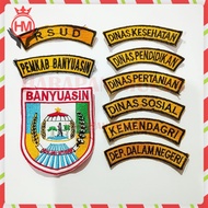 Banyuasin Regency Embroidery Complete with Banyuasin Service Logo Embroidery - HM