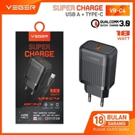 VEGER VR-C4 Charger 18W QC3.0 Type-C – Premium Design Combination & Maximum Speed