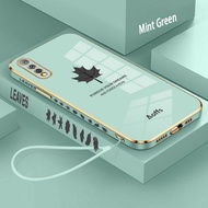 Casing Vivo V1819 V1814A V1801A0 V1730DT V1813BA electroplated soft shell Maple leaves shockproof mo