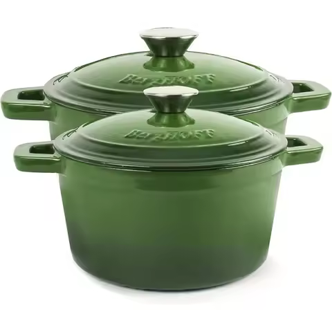 Neo 4Pc Enameled Cast Iron Cookware Set 3qt. 7qt. Dutch Ovens Matching Lid Fast Evenly Heat Oven Saf