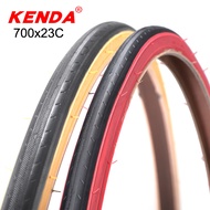 KENDA retro bicycle tires 700C road bike tire 700x23C ultralight 430g racing fixie bike tyres red yellow side 110PSI K191 yellow side tire