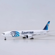 Egyptian Air B777Boeing aircraft model ornament with lights and wheels factory sale Egypt Air b777