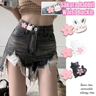 Sakura Cat Waist Cinch Button Nail-free Jeans Waist Cinch Magic Device Removable Waistband Big Chang