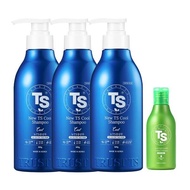 (Ts Trillion) New Ts Cool Shampoo 500g X 3 + Premium Ts Shampoo 100g X 1