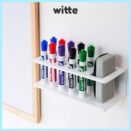 WITTE Pen Holder, Wall Mounted 10 Slots Marker Holder Rack,  Whiteboard Marker Eraser holder Acrylic