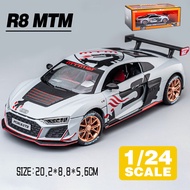 LEO 1:24 Audi R8 IRON/MTM Diecast โมเดล รถอัลลอยด์รถยนต์ของเล่นคอลเลกชันของขวัญสําหรับเด็กชายสาว ของ