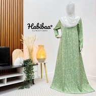 Jubah HABIBAA Corak A kod JC  Boleh Nursing Ada Poket Cutting A-Cut - Haura