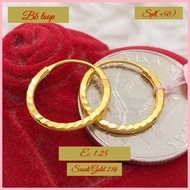 ◙ ♙ 21K LOOP EARRING SAUDI GOLD PAWNABLE