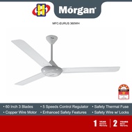 Morgan Ceiling Fan (60 Inch/80W) 3-Blades 5-Speeds Control Regulator Ceiling Fan MFC-EURUS 360WH