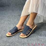 Enako Tp13738 flat sandals - round toe, multi-strap straps, flat sole