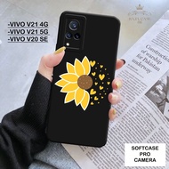 HP Vivo V21 4G Case Vivo V20 SE 5G/ - Rajacase - Vivo V21 4G casing 5G/ - FLOWER Softcase Motif - V2