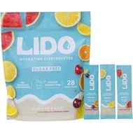 LIDO Variety Pack Electrolyte Powder Packets — Clean, Zero-Sugar Hydration Drink Mix with Balanced S