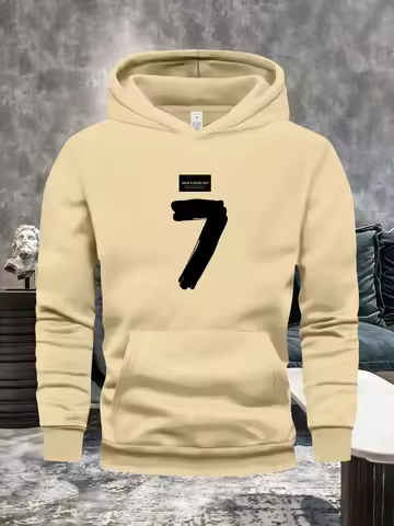 Men's Premium Hoodie Sweatshirt with General Brand Logo Comfortable Streetwear Casual Hooded Pullove