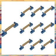 (GRSU) 8 Terminal Bus Bar Terminal Block 10 Pack Brass Wire Screw Terminal for Car Boat Marine Groun