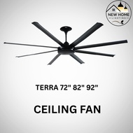 deka+ TERRA 72" 82" 92" DC Motor Industrial Remote Control Big Ceiling Fan Heavy Duty Kipas Siling B