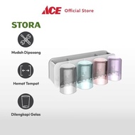 Ace Stora Toothbrush Holder With 4 Glasses Toothbrush Holder Organizer Toothbrush Toothpaste Contain