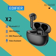 【ส่งในไทย/ของแท้💯%】Edifier X2 TWS Earbuds หูฟังไร้สาย Bluetooth earphone 5.1 up to 28hrs playtime Game Mode Sports กันน้ำ IPX54 เบสหนัก