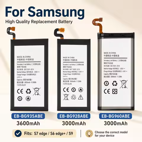 Long Lasting Replacement Battery for Samsung Galaxy S6 Series S7 S8 S9 S10 J5 Pro J7 Pro High Capaci