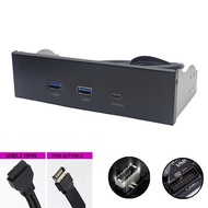2Port USB 3.2 GEN1 5Gb + 1Port TYPE-C 10/20Gb Hub Adapter USB3.0 19Pin Type-E for PC Desktop 5.25" C