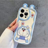 Buy 1 get 1 free, Compatible Iphone case Blue Mon wave edge with ears S95