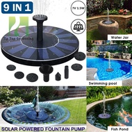 (7V 1.5W) 9 IN 1 SOLAR FOUNTAIN PUMP POWERED PANEL FLOATING WATER PUMPS FOR GARDEN POOL POND HOME DE