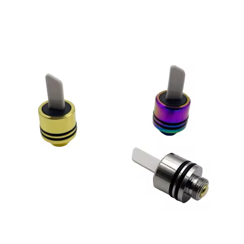 1Pc Single Hot Knife Heating Element 510 Ceramic Heat Tip Coil with Cover Cap 11.2mm Black Silver Ra