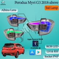 (MYVI LAMPU RGB G3) Perodua Myvi G3 RGB LED Tail Lamp - Albino (2018-2025) Lampu Belakang Myvi RGB
