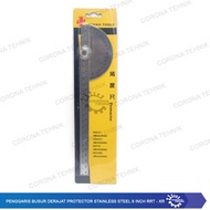 8 Inch Stainless Steel Protector Protractor Ruler RRT - XR Protractor Ruler