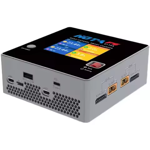 HOTA F6 4x250W 15A 4 Channel Smart Balance Charger with Type-C for Lipo LiIon NiMH Battery FPV Racin