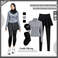Tania Trendy Sports Oneset (Hijab + Jacket + legging Skirt) 4in1 Sports Set - FS01
