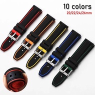 Silicone Strap 20mm 22mm 24mm 26mm Rubber Watch Band for Rolex Seiko Bracelet Quick Release Waterpro
