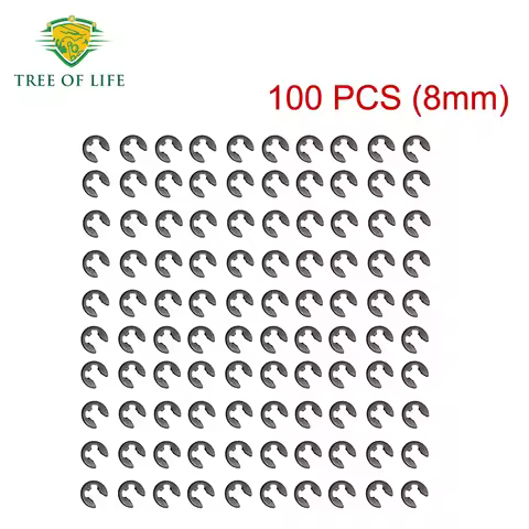 3/50/100X 8MM Turbocharger Actuator Wastegate Circlip C Clip for Garrett T3/34/38/04B/04E Car Engine