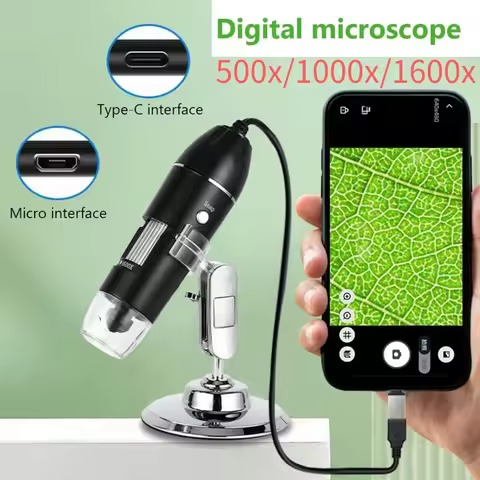 500X/1000X/1600X USB Digital Microscope Professional Portable Electronic Microscope LED Endoscope Zo