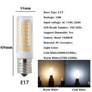 Gy6.35 Ba15D E11 E12 E14 E17 G4 G9 15W LED có thể chỉnh mờ bóng đèn bắp ngô 102 LED đèn Gốm 220V Trầ