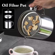Oil Pot Oil Filter Container Mug/ Stainless Steel Oil Filter Container Oil Pot