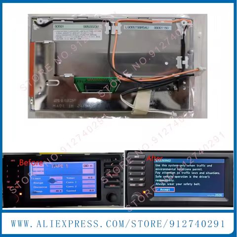 LQ065T9BR54U LQ065T9BR55U LQ065T9BR51U LQ065T9BR52U 6.5 Inch LCD Display Screen For BMW X5 E53 E39 E