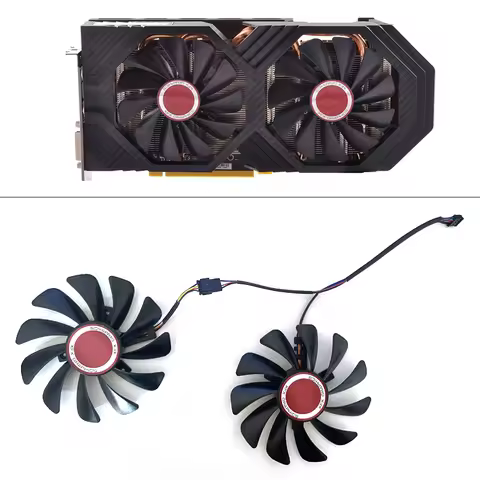 New 2pcs/set FDC10U12S9-C CF1010U12S 95mm Alternative RX590 GPU Video Card Cooler fan For XFX RX 590